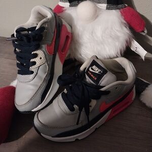 Nike Air Max Kids Sneakers - Gray, Black, and Red